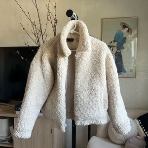 Zara Teddy Zip Up Jacket